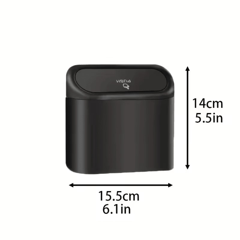 Universal Car Clamshell Trash Bin Hanging PressTop Vehicle Garbage Storage Box 3