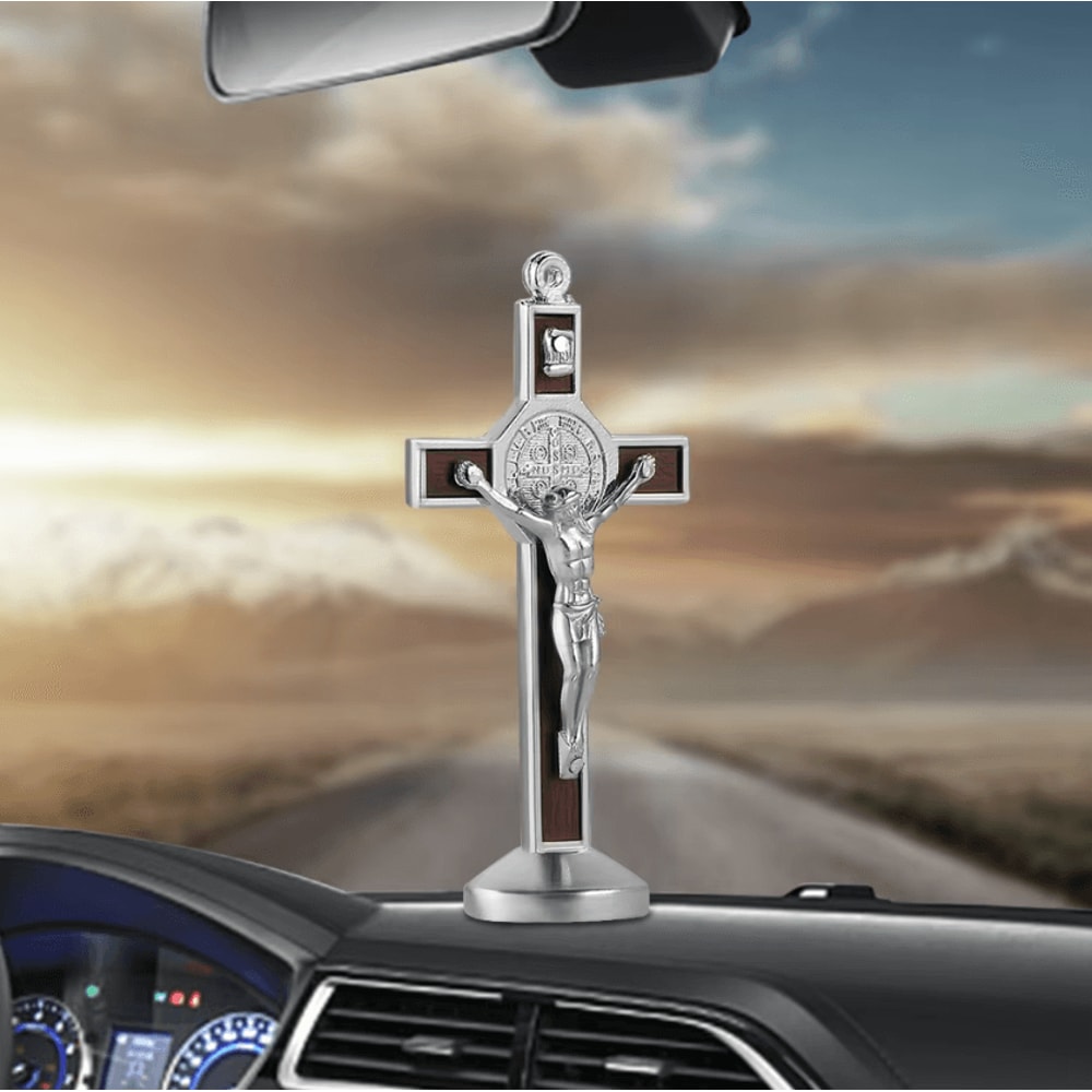 FaithGuard Jesus Cross Car Dashboard Ornament 1