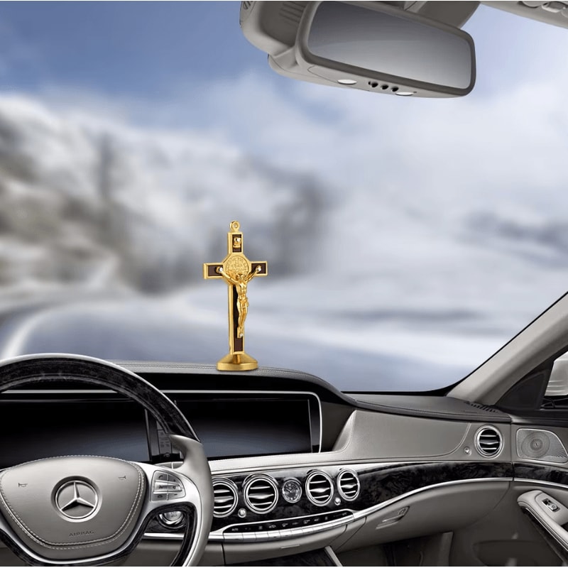 FaithGuard Jesus Cross Car Dashboard Ornament 2
