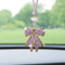 Luxe Crystal Bow Rearview Mirror Car Charm 2