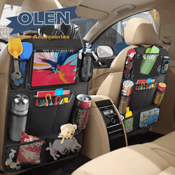 travelmate back seat organizer with touch screen tablet holder