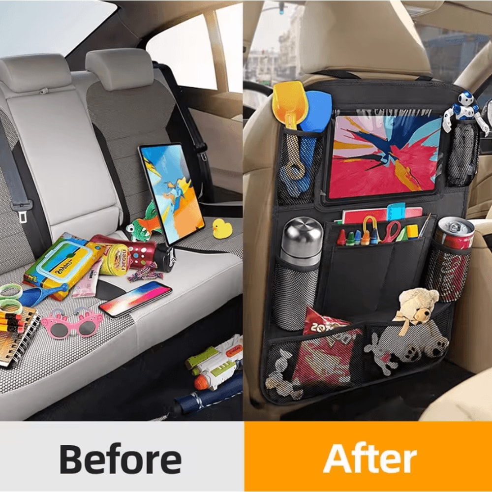 TravelMate Back Seat Organizer With Touch Screen Tablet Holder 3
