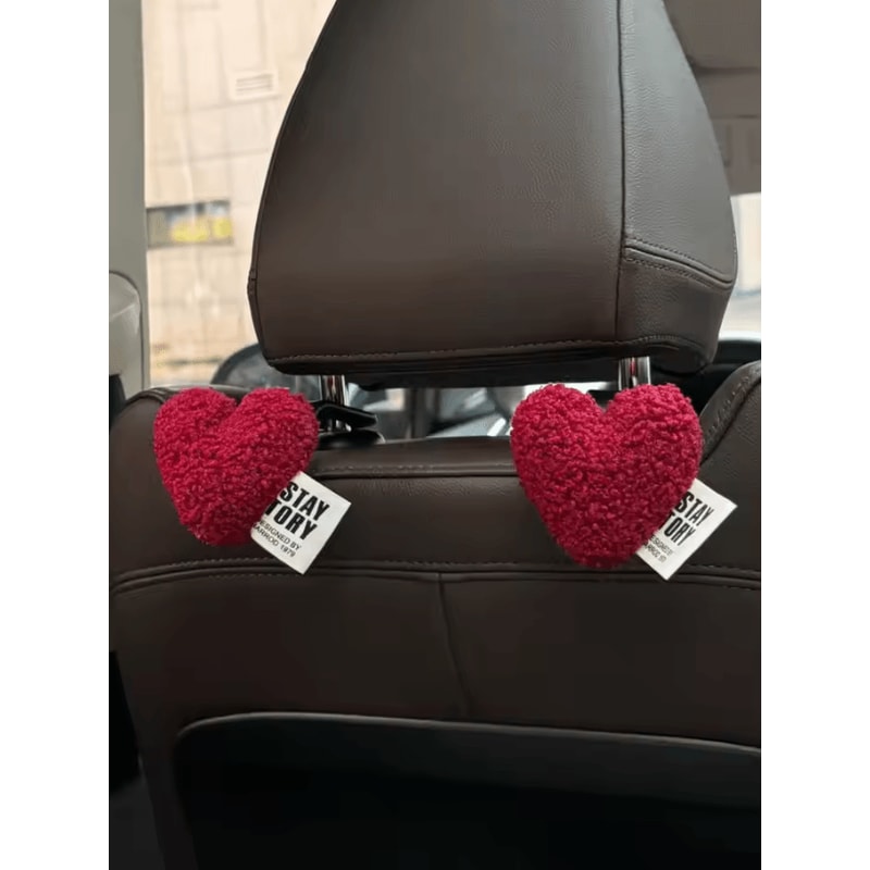 HeartHug Plush Car Seat Hooks Set 2