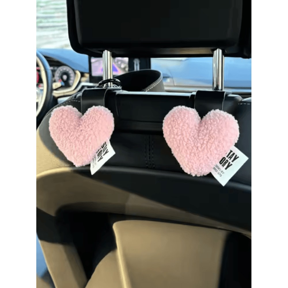 HeartHug Plush Car Seat Hooks Set 3