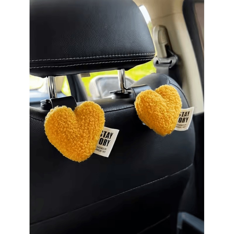 HeartHug Plush Car Seat Hooks Set 4
