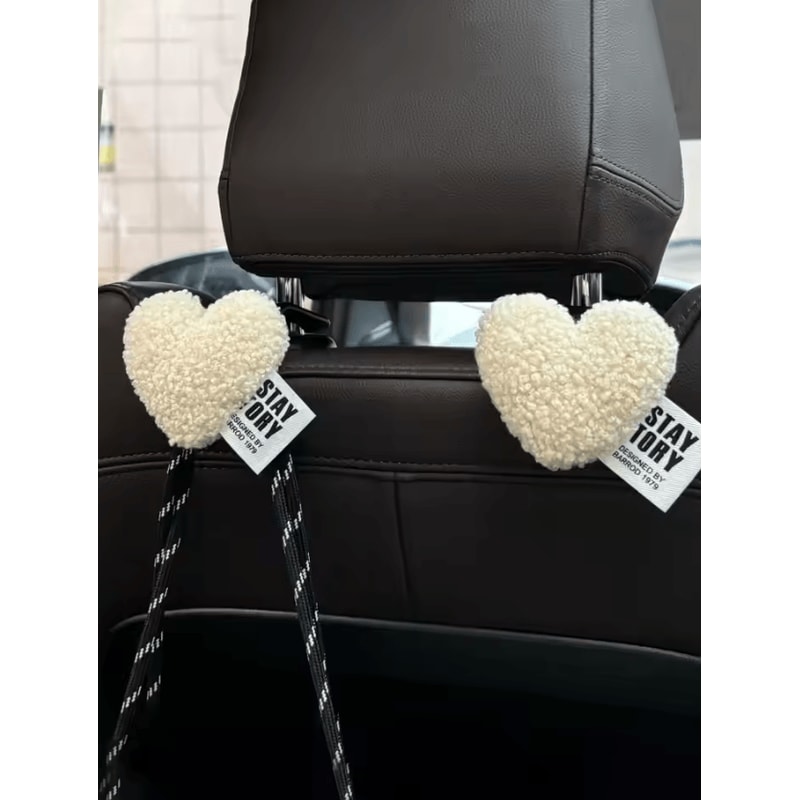 HeartHug Plush Car Seat Hooks Set 5