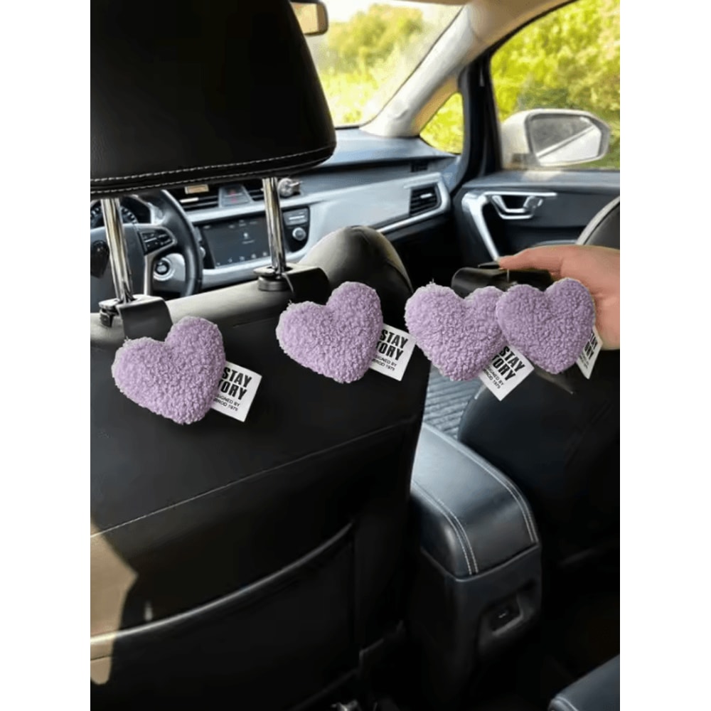 HeartHug Plush Car Seat Hooks Set 9