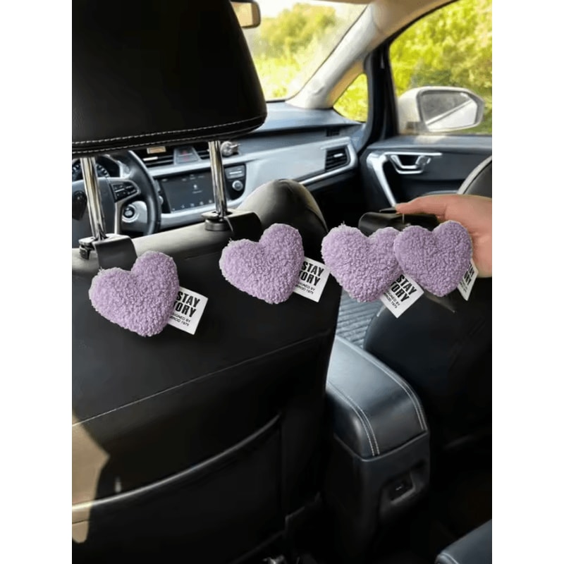 HeartHug Plush Car Seat Hooks Set 9