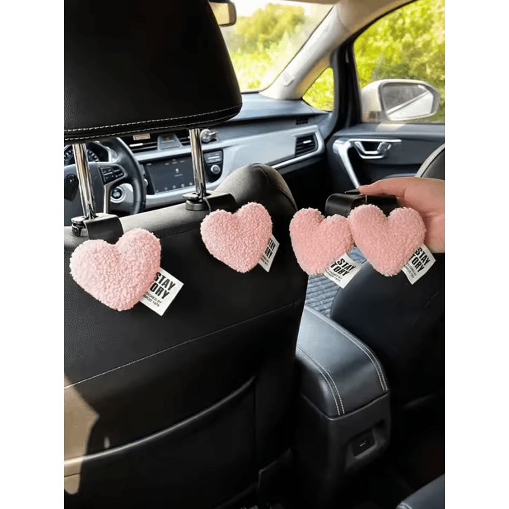 HeartHug Plush Car Seat Hooks Set 7