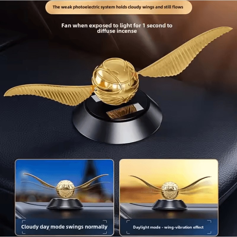 SolarGlow Rotating Aromatherapy Car Ornament 1