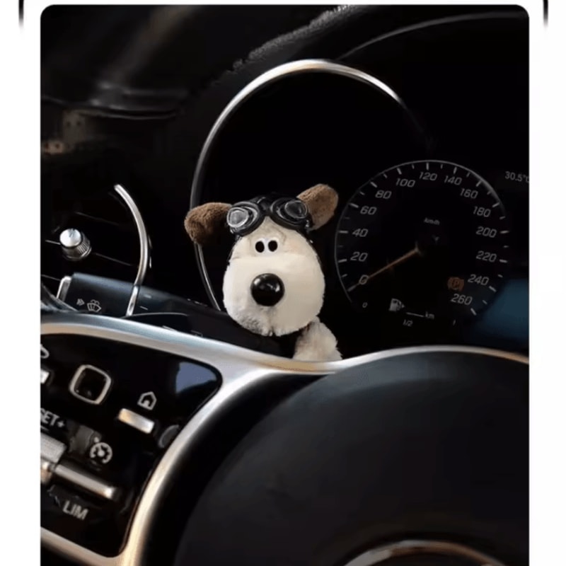 PawCharm Plush Dog Car Turn Signal Decoration 1