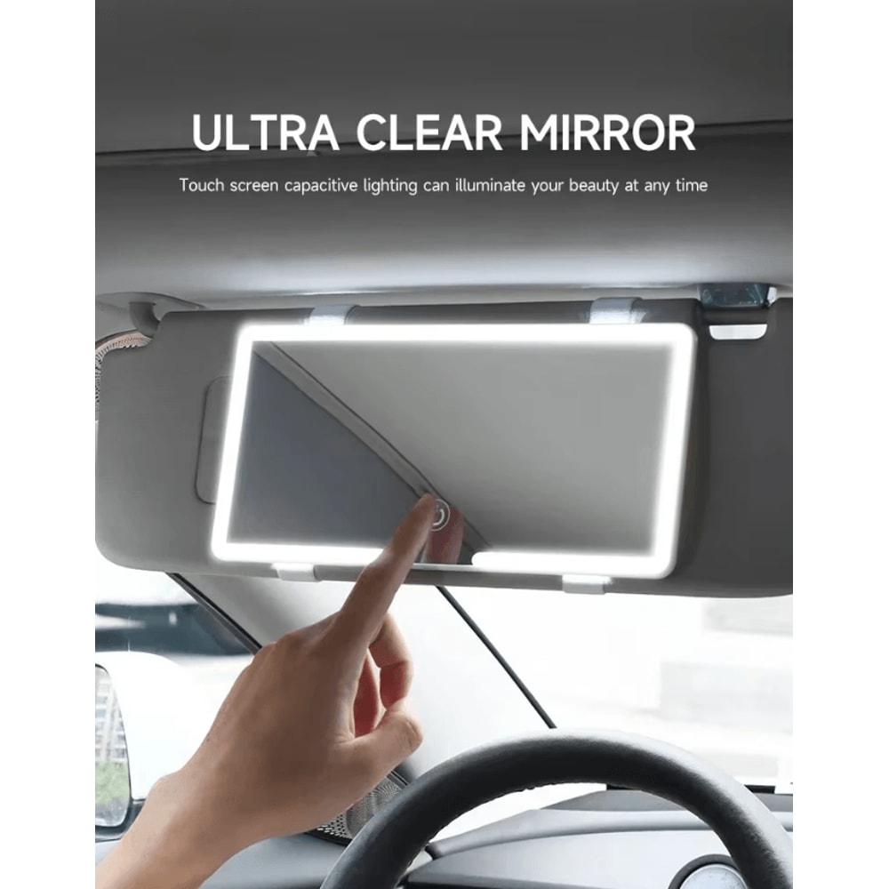 GlowTouch LED Rechargeable Car Makeup Mirror 0