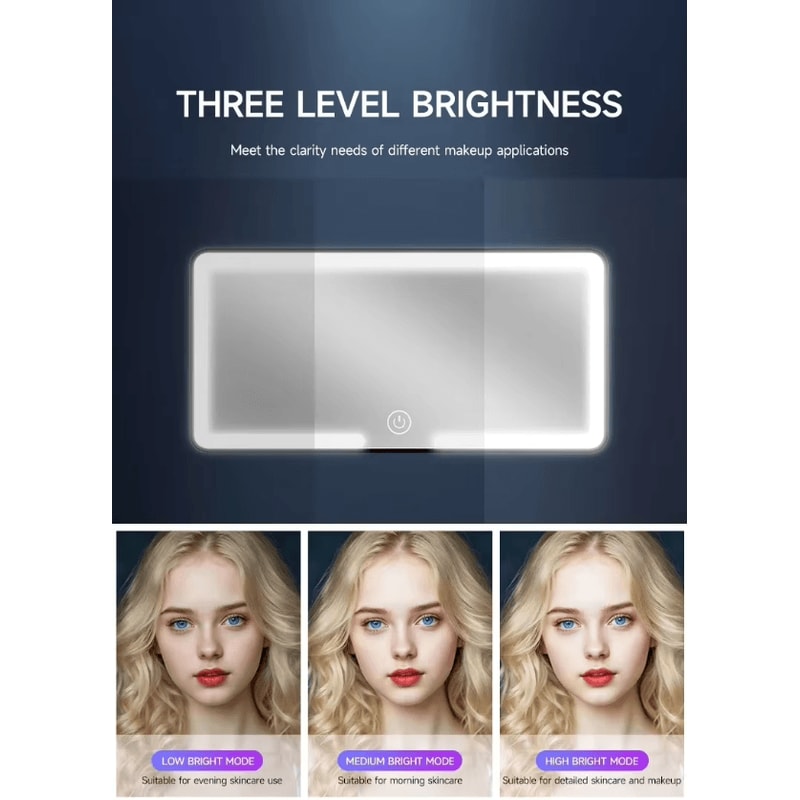 GlowTouch LED Rechargeable Car Makeup Mirror 2