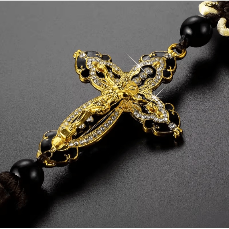 FaithRide Jesus Cross Rearview Mirror Pendant 1