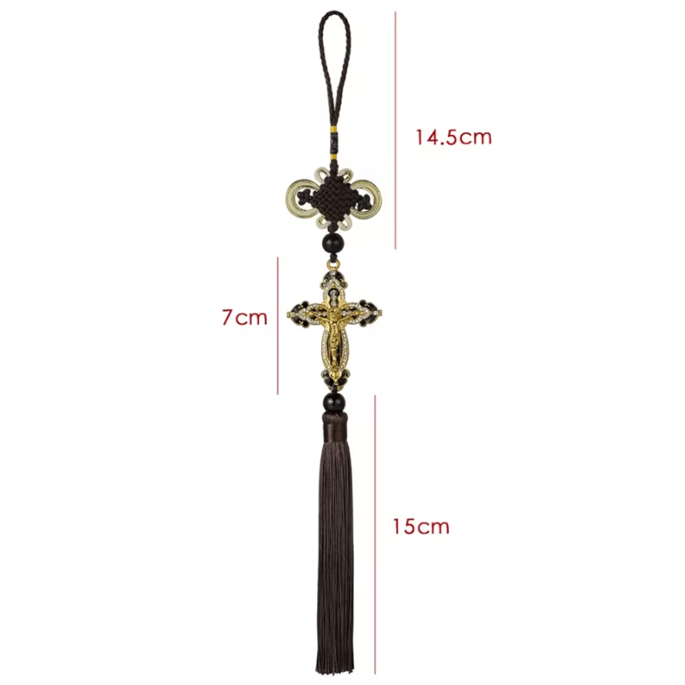 FaithRide Jesus Cross Rearview Mirror Pendant 4