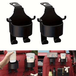 universal car seat headrest hook cup holder organizer