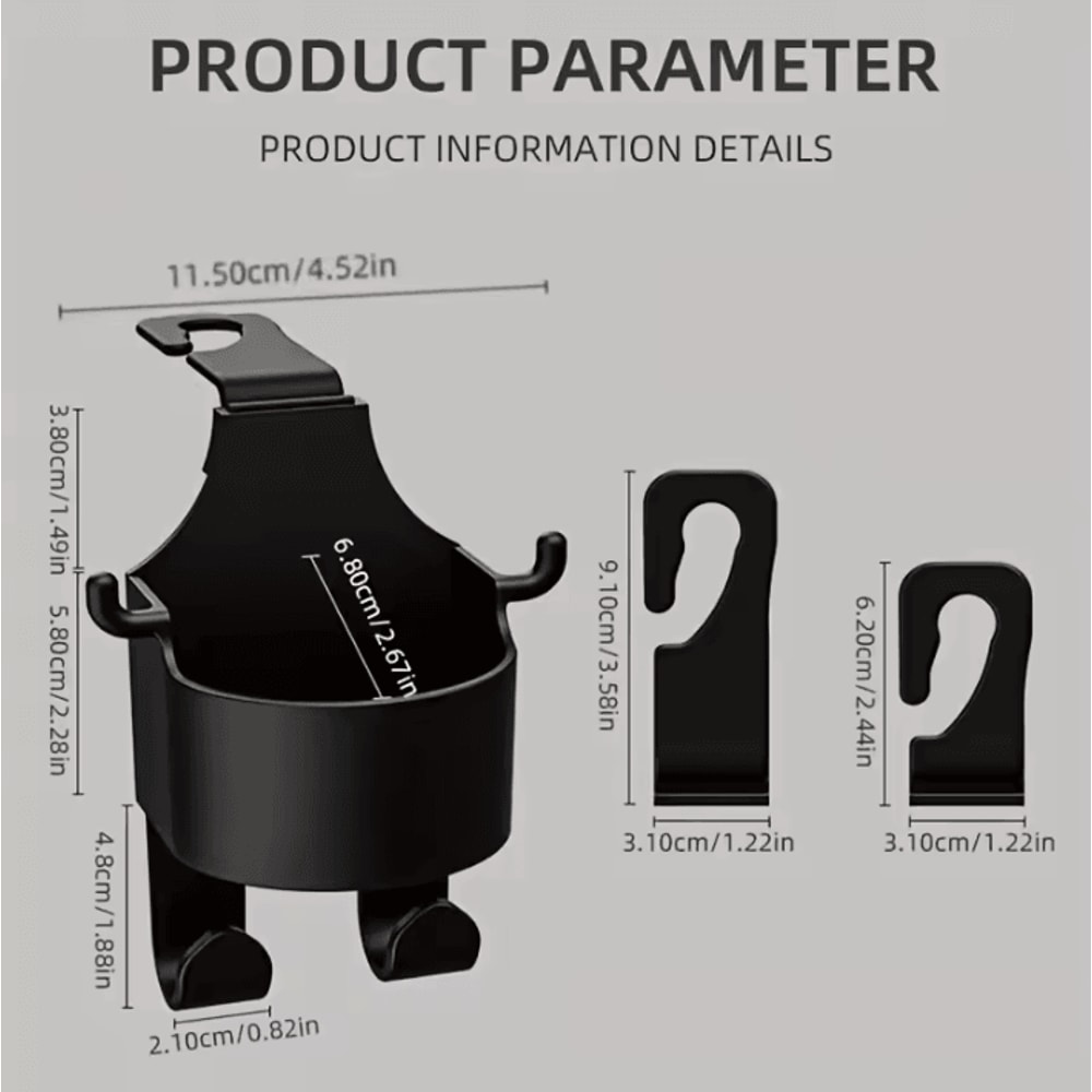 Universal Car Seat Headrest Hook Cup Holder Organizer 4