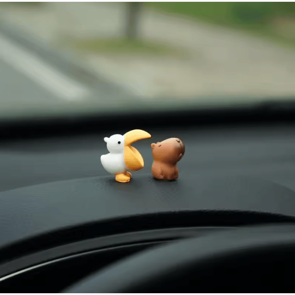 Cute Capybara Duck Car Dashboard Ornament 2
