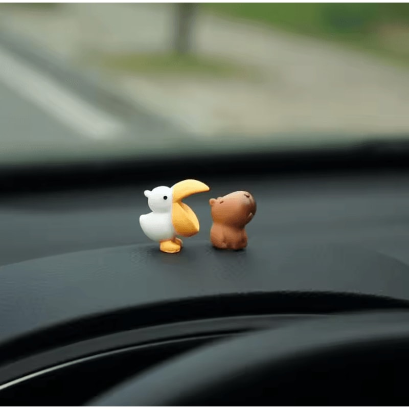 Cute Capybara Duck Car Dashboard Ornament 2