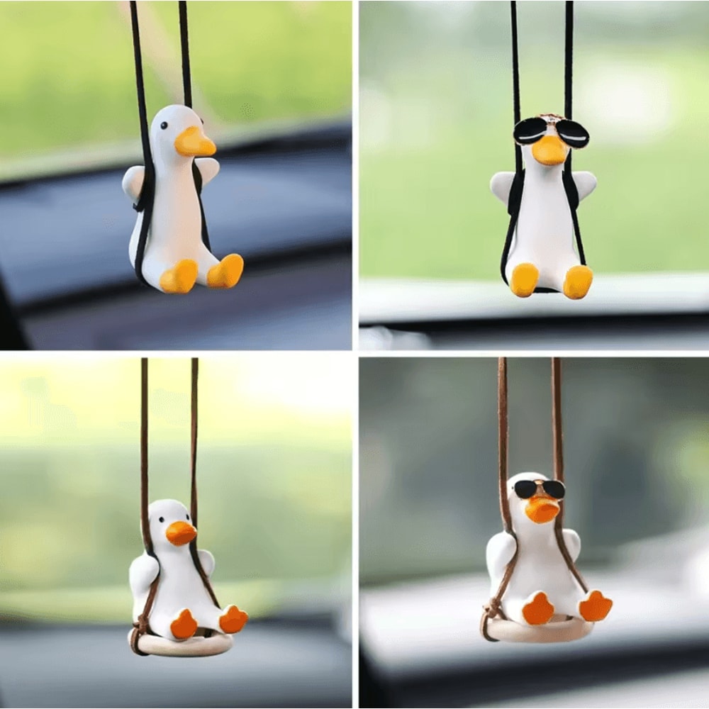 Cool Swing Duck Car Rearview Mirror Ornament 0