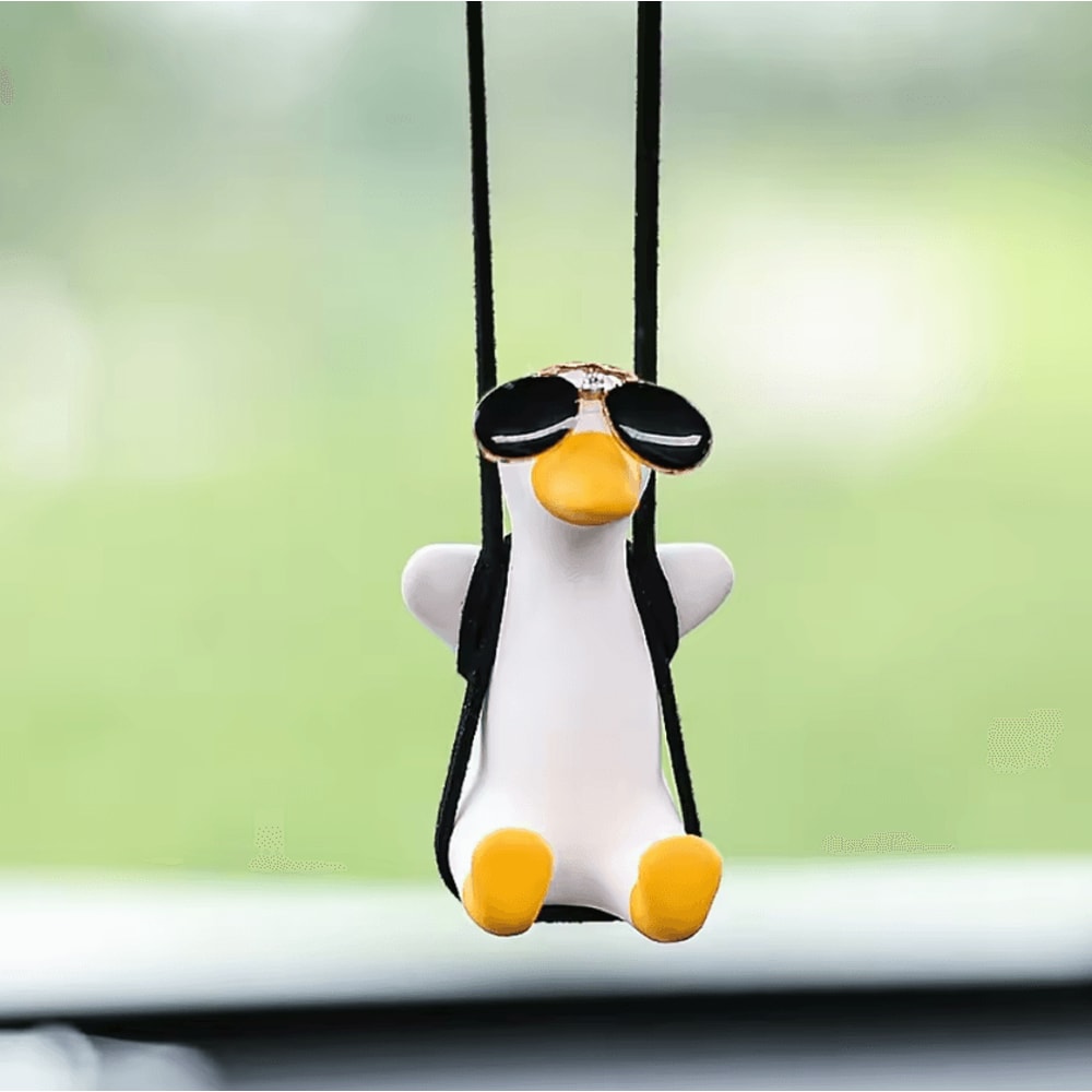 Cool Swing Duck Car Rearview Mirror Ornament 1