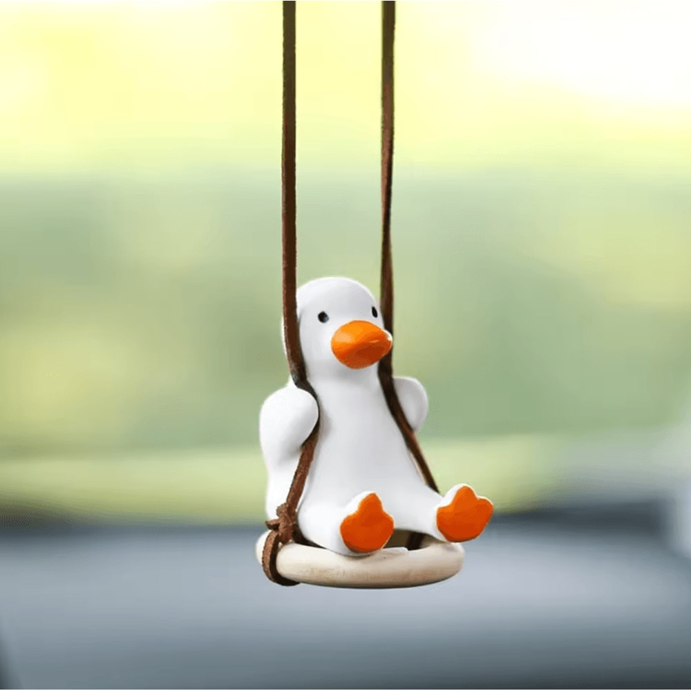 Cool Swing Duck Car Rearview Mirror Ornament 2