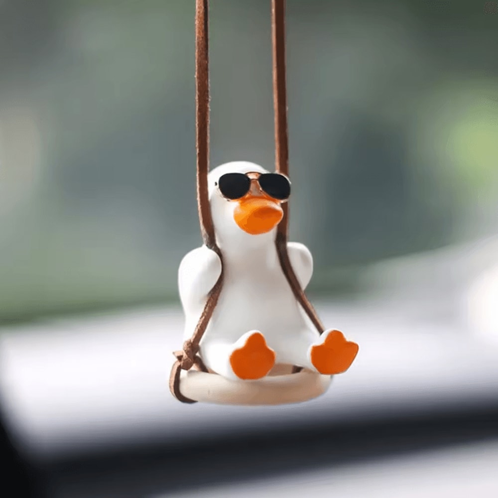 Cool Swing Duck Car Rearview Mirror Ornament 4