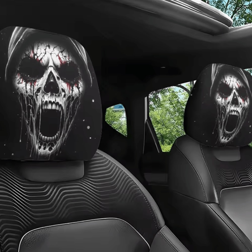 Universal Breathable Car Seat Headrest Cover Set 2