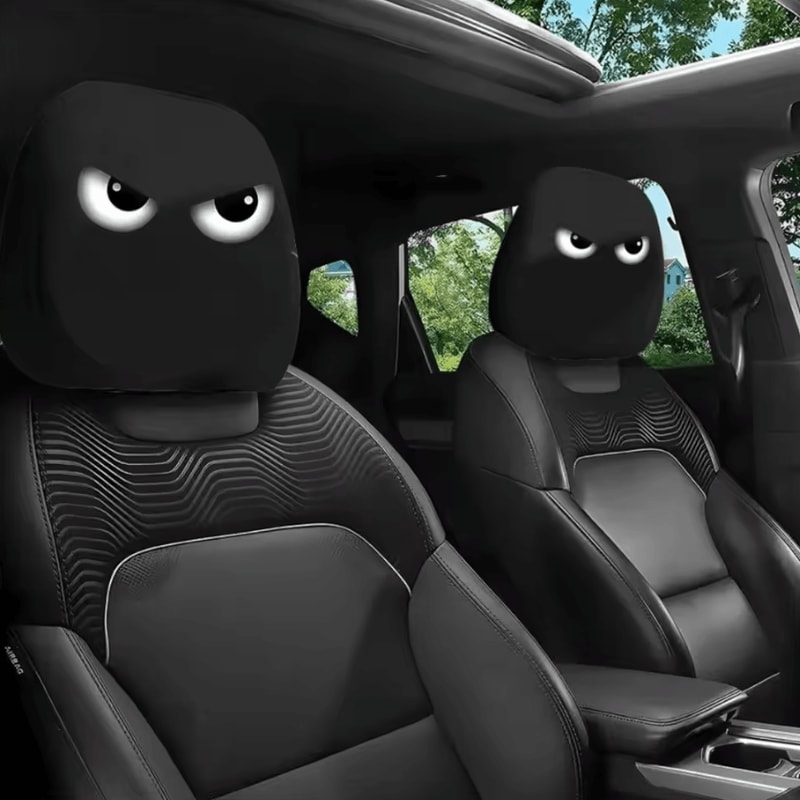 Universal Breathable Car Seat Headrest Cover Set 3