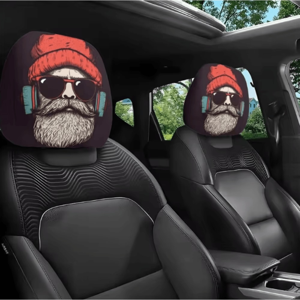 Universal Breathable Car Seat Headrest Cover Set 6