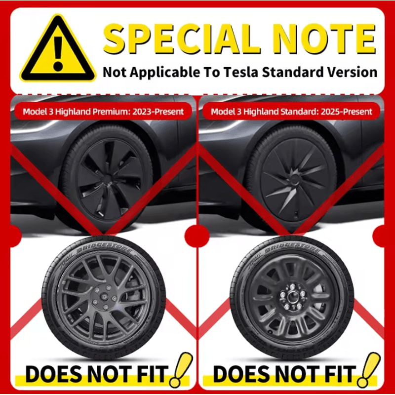 Tesla Model 3 Arachnid Style 18Inch Wheel Cover Set 2