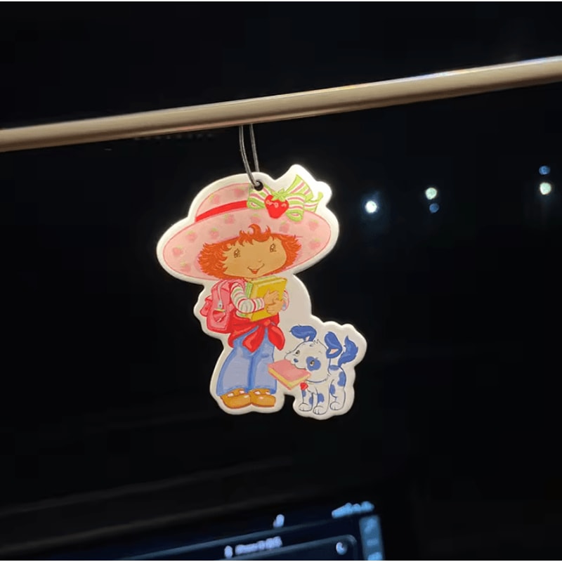 Strawberry Girl Puppy Hotel Scent Hanging Car Air Freshener 1
