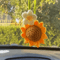 Handmade Woven Sunflower Car Hanging Pendant 1