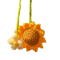 Handmade Woven Sunflower Car Hanging Pendant 4