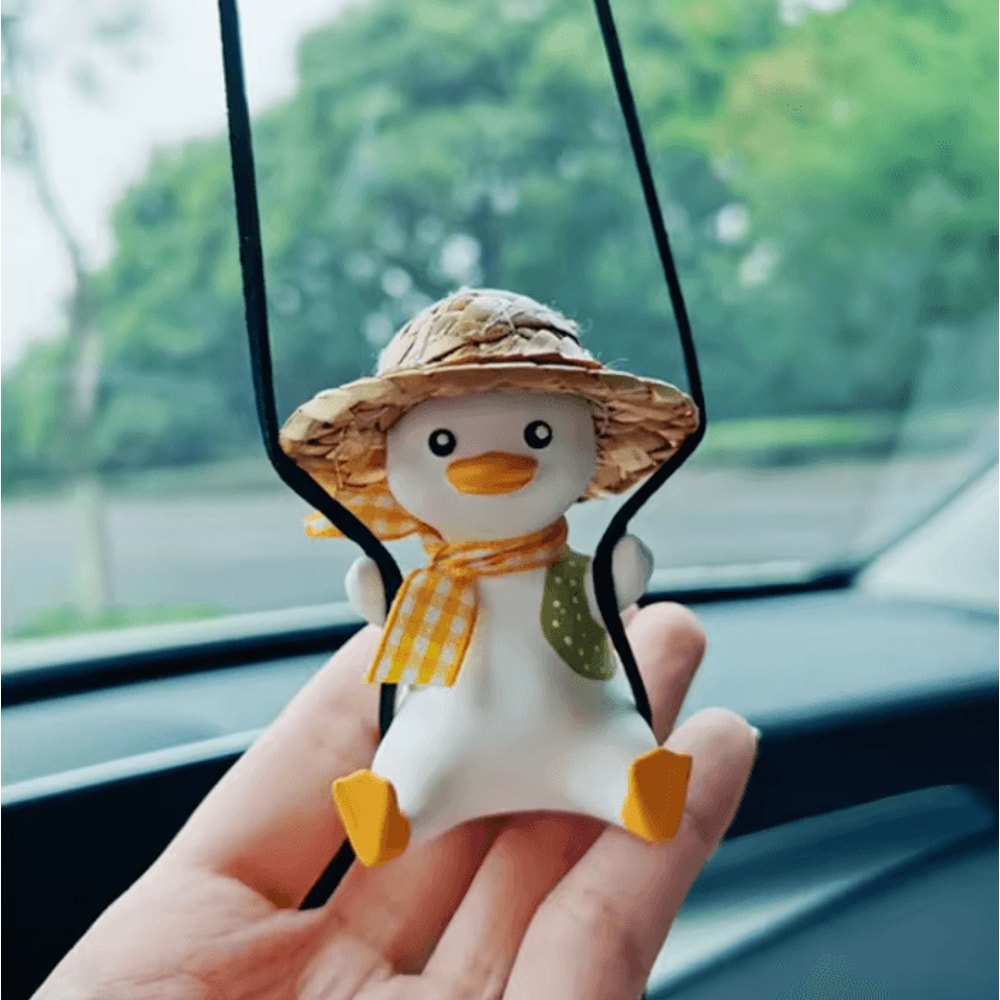 Cute Swing Duck Car Rearview Mirror Hanging Ornament 10