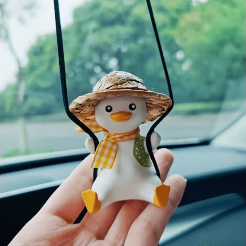 Cute Swing Duck Car Rearview Mirror Hanging Ornament 10