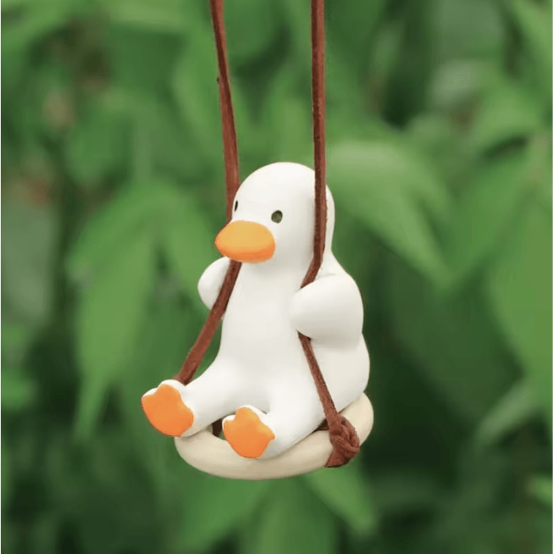 Cute Swing Duck Car Rearview Mirror Hanging Ornament 1