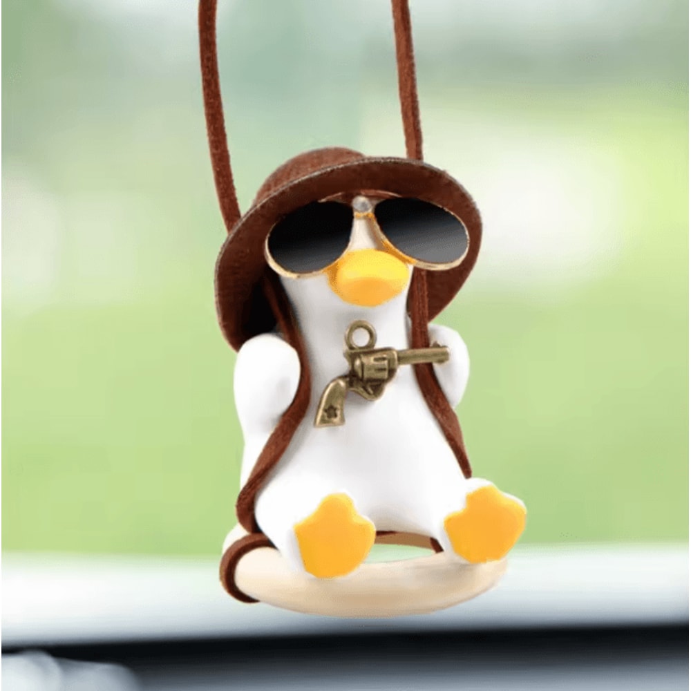 Cute Swing Duck Car Rearview Mirror Hanging Ornament 4