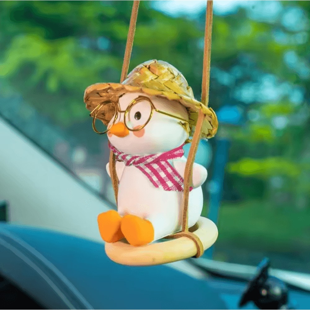 Cute Swing Duck Car Rearview Mirror Hanging Ornament 6