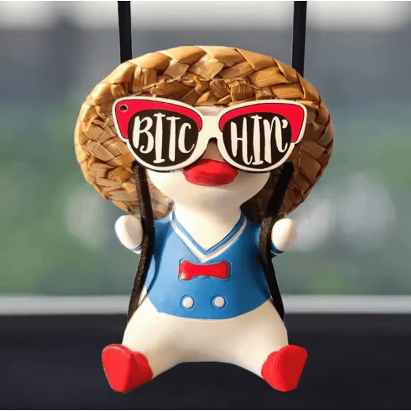 Cute Swing Duck Car Rearview Mirror Hanging Ornament 8