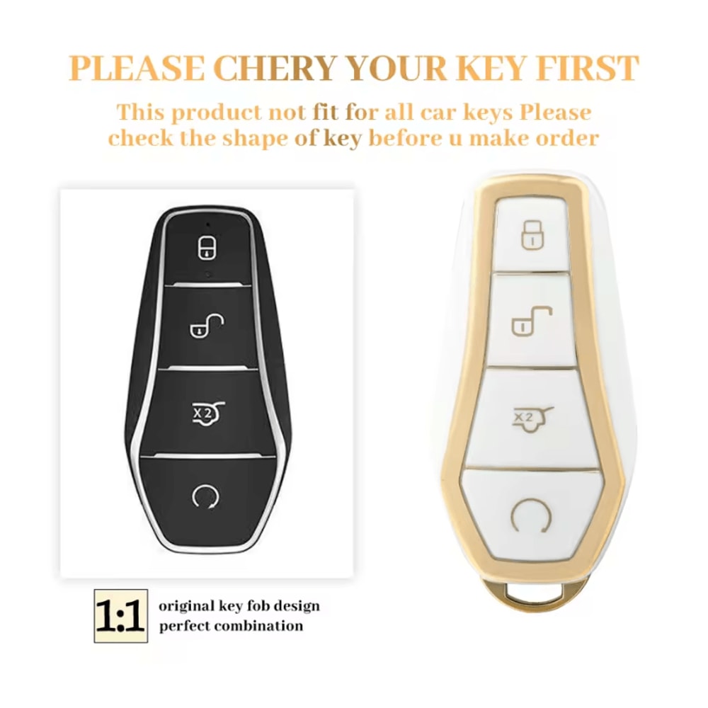 Pink BYD Smart Key Fob Cover With Keychain 0