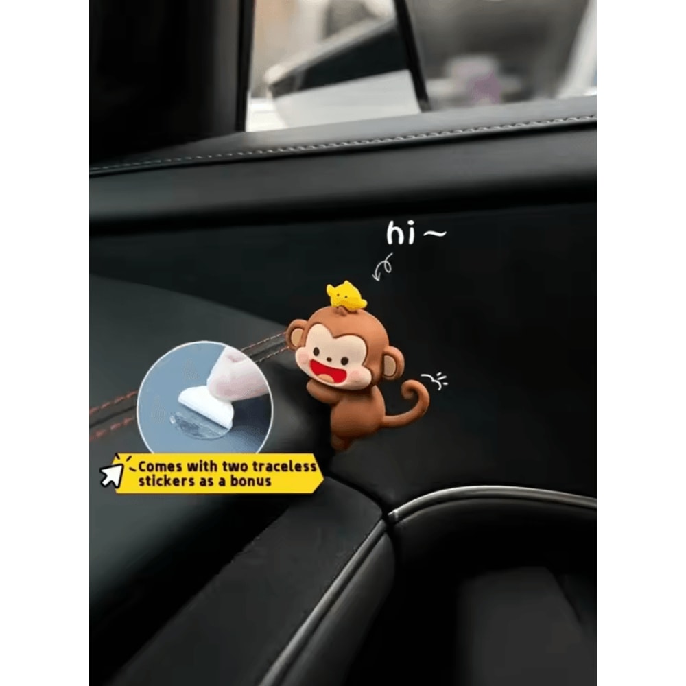 Adorable Mini Monkey Car Ornament 2