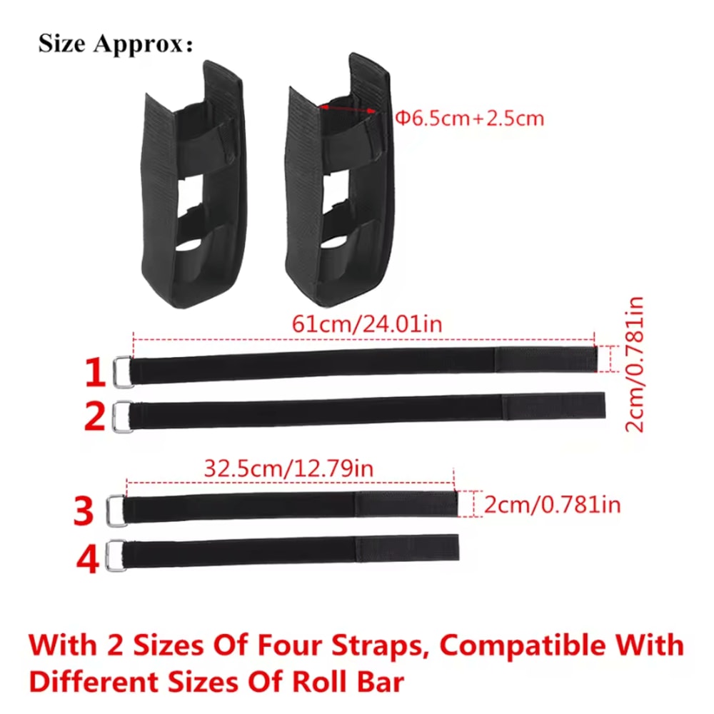 Jeep Roll Bar Fire Extinguisher Holder Mount Strap 3
