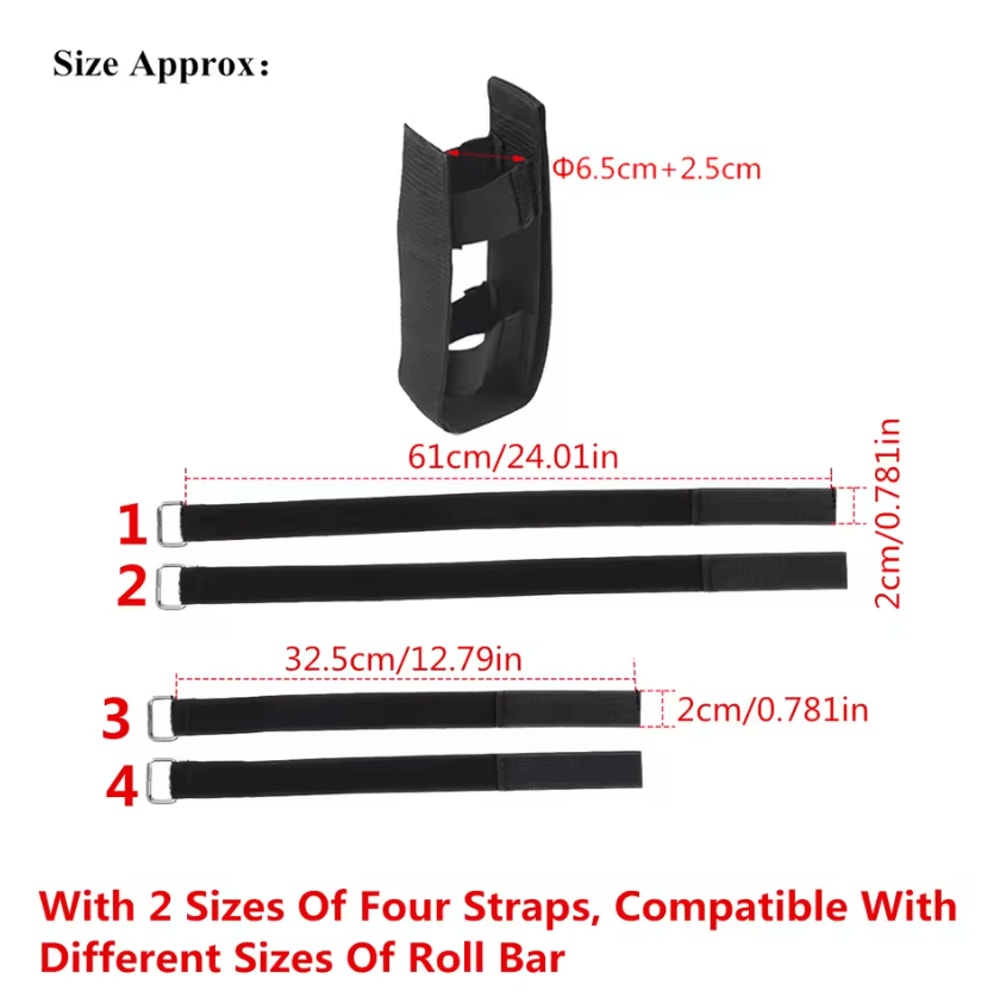 Jeep Roll Bar Fire Extinguisher Holder Mount Strap 4