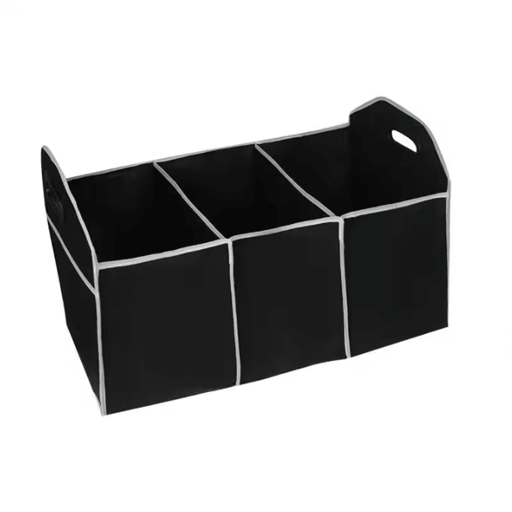 Foldable Waterproof Car Trunk Organizer With 3 Compartments 3