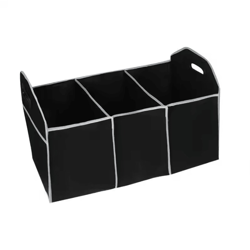 Foldable Waterproof Car Trunk Organizer With 3 Compartments 3