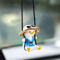 Cute Swing Sitting Duck Car Rearview Mirror Ornament 2