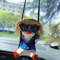 Cute Swing Sitting Duck Car Rearview Mirror Ornament 3