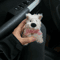 Cute Bow Puppy Steering Column Car Ornament 1