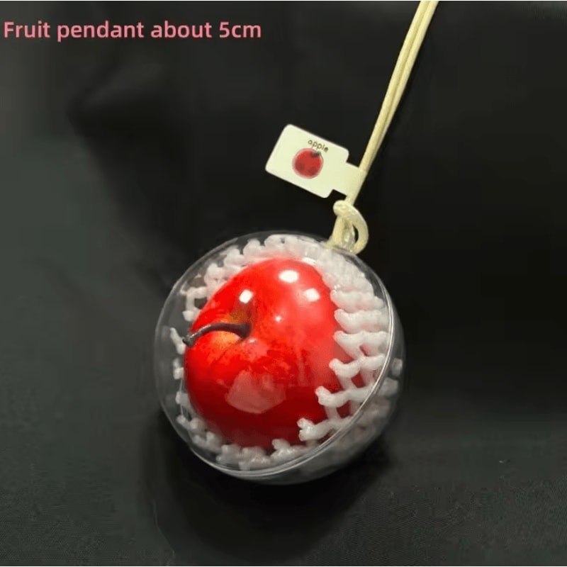 Cute Simulated Fruit Keychain Car Ornament Charm 2